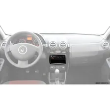 Moldura 1 Din Renault Kwid Oroch Duster Sandero Logan Preto Foto mini 3