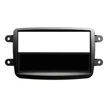 Moldura 1 Din Renault Kwid Oroch Duster Sandero Logan Preto Foto mini 2