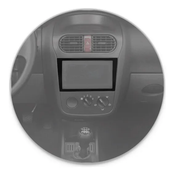 Moldura 2 Din Corsa Montana 2003 A 2011 Preto Dvd Multimídia Foto 1