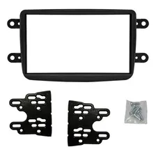 Moldura 2 Din Dvd Duster 11/17 Sandero Logan 12/17 Preto Foto mini 3