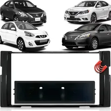 Moldura 2 Din Dvd Mp5 New March Versa 2014/ Black Piano Foto mini 1