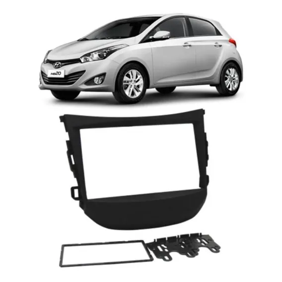 Moldura 2 Din Fiamon 2375 Hyundai Hb20 2012 Até 2019 Foto 1