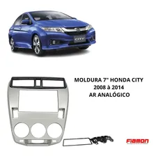 Moldura 2 Din Fiamon Honda City 2008 脌 2011 Ar Anal贸gico Foto mini 1