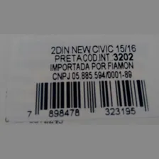 Moldura 2 Din Fiamon Honda Civic 2012 À 2016 Preta Foto mini 4