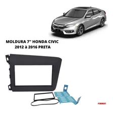 Moldura 2 Din Fiamon Honda Civic 2012 À 2016 Preta Foto mini 1