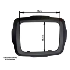 Moldura 2 Din Fiamon Jeep Renegade Pcd 2015 Em Diante Preta Foto mini 3