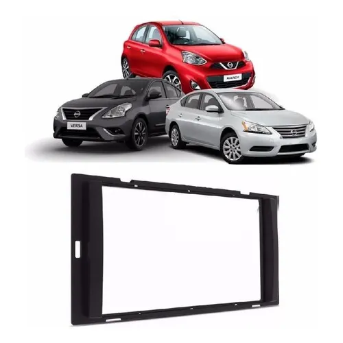Moldura 2 Din Fiamon Preta Versa/sentra /march 2014/2016 Foto 1