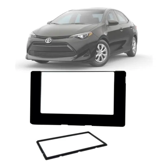Moldura 2 Din Fiamon Toyota Corolla 2017-2019 Black Piano Foto 1