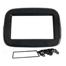 Moldura 2 Din Fiat Mobi Black Piano 7 Pol Fiamon 4010 Cor Preto Foto mini  2