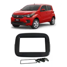 Moldura 2 Din Fiat Mobi Black Piano 7 Pol Fiamon 4010 Cor Preto Foto  mini 1