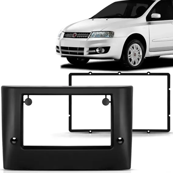 Moldura 2 Din Fiat Stilo 2010 Preta Md Foto 1