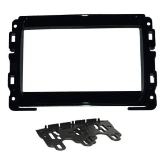 Moldura 2 Din Fiat Toro /mobi /uno Black Piano Fiamon 3303 Cor Preto Foto 1
