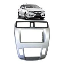 Moldura 2 Din Honda City 08 A 11 Prata E Preta Ar Digital Foto  mini 1