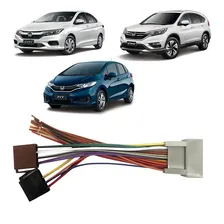 Moldura 2 Din Honda City 2015 + Chicote + Adaptador Antena Foto mini 3