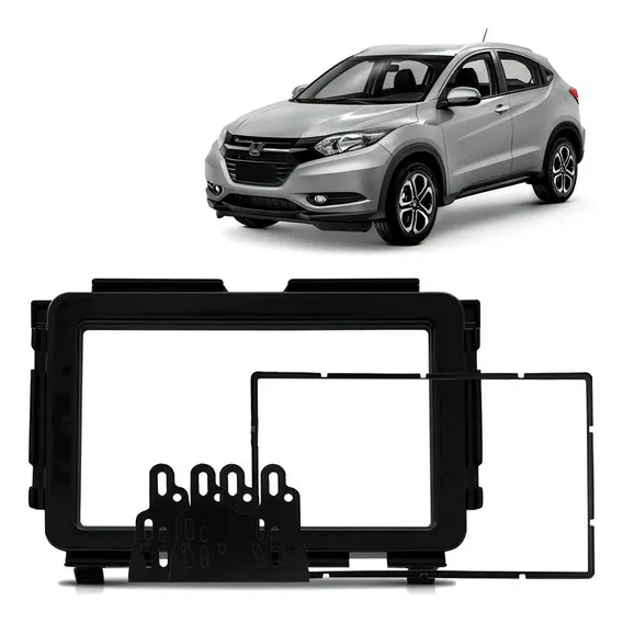 Moldura 2 Din Hrv 2015 2016 2017 Dvd Multimídia Black Piano Foto 1