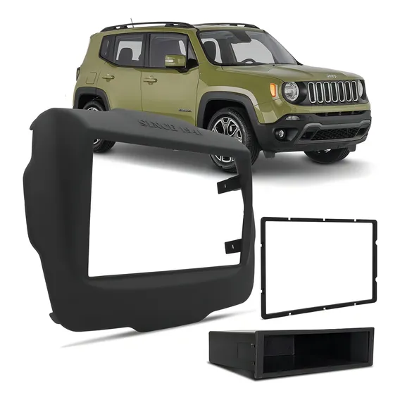 Moldura 2 Din Jeep Renegade Painel Dvd 2015 À 2020 Foto 1