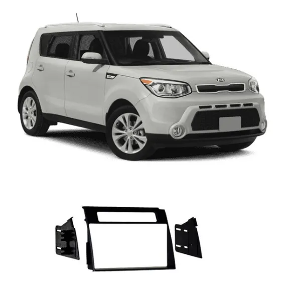 Moldura 2 Din Kia Soul 2012 Double Din Preto Foto 1