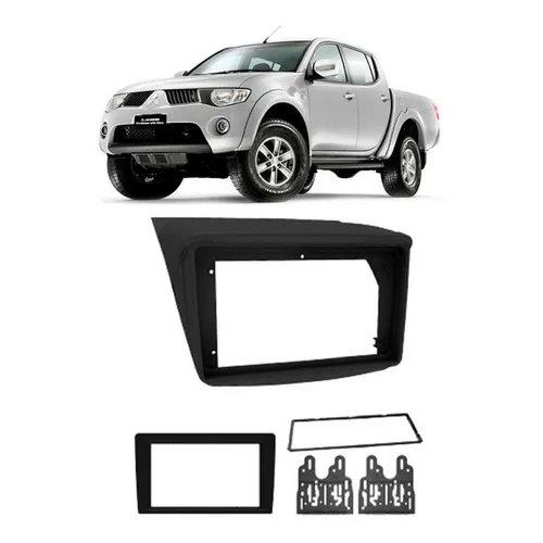 Moldura 2 Din Mitsubishi L200 Triton Preta Fiamon Foto 1