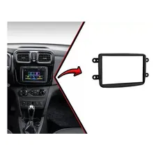 Moldura 2 Din MultimÃdia Renault Sandero Preto 2016/2017 Foto mini 2