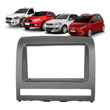 Moldura 2 Din Painel Fiat Palio Strada Siena Até 2012 Prata Foto mini 1
