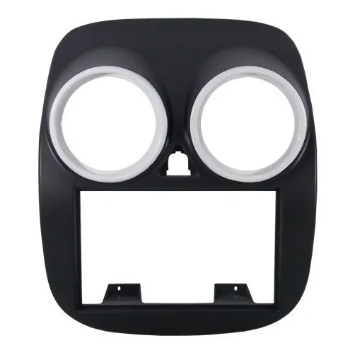 Moldura 2 Din Palio Attractive Sporting Preto Duto Branco Foto 1