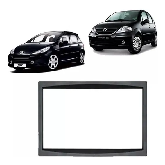 Moldura 2 Din Peugeot 307/citroen C3 Fiamon 2866 Jp Foto 1