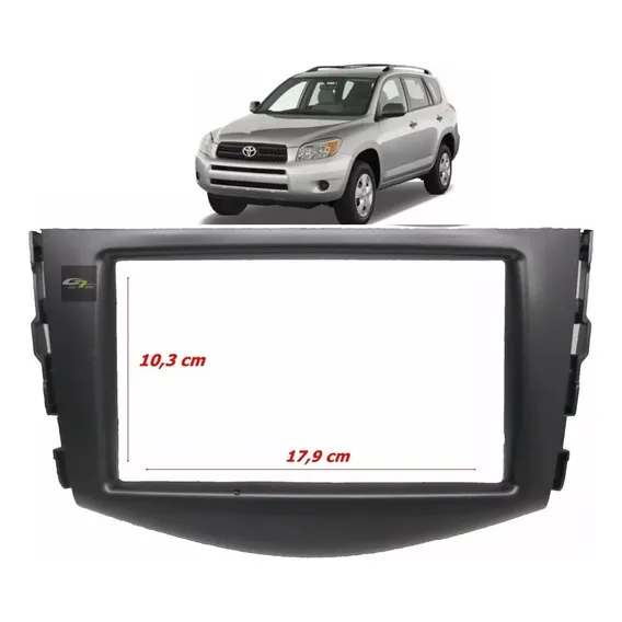 Moldura 2 Din Toyota Rav4 2006 2007 2008 2009 2010 2011 2012 Foto 1