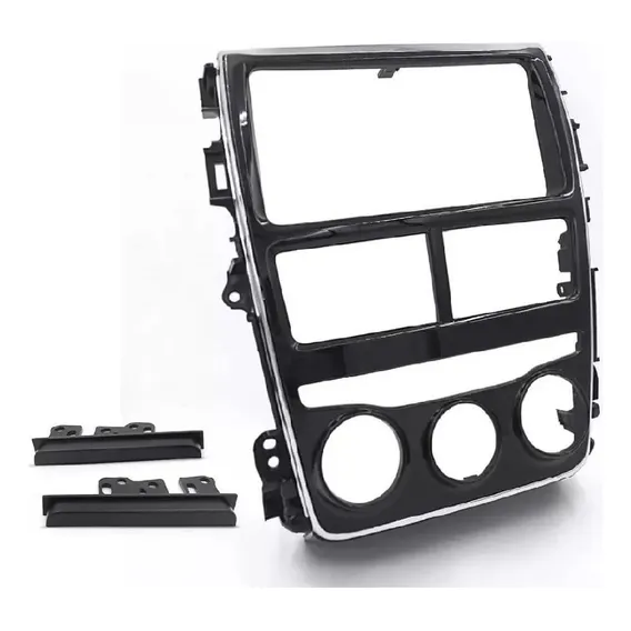 Moldura 2 Din Toyota Yaris Hatch Sedan Black Pianno Jp/ch Foto 1
