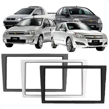 Moldura 2din MultimÃdia Corsa Hatch Sedan Vectra Gt Painel Cor Prata Foto mini 4