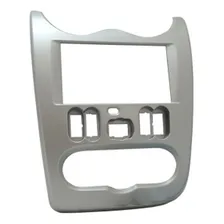 Moldura 2din Renault Logan 2010/2012 Sandero 2007/2012 Prata Foto mini  2