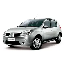 Moldura 2din Renault Logan 2010/2012 Sandero 2007/2012 Prata Foto mini 3