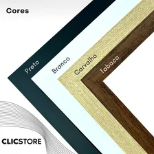 Moldura 60x120 Acetato Quadros Poster Fundo Mdf Decorativo Cor Branco Foto mini  2