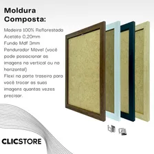 Moldura 60x120 Acetato Quadros Poster Fundo Mdf Decorativo Cor Branco Foto  mini 1