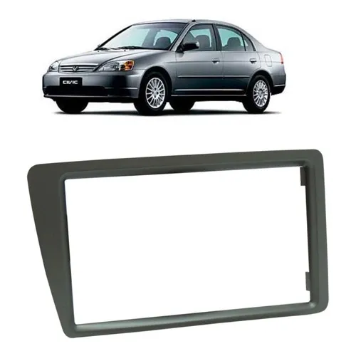 Moldura Central Painel Honda Civic Dvd 2 Din MultimÃdia Foto 1