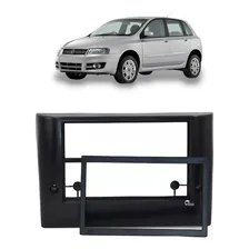 Moldura De Painel 2 Din Multimidia Dvd Mp5 Fiat Stilo 2003 2004 2005 2006 2007 2008 2009 2010 2011 2012 Preto Autoplast Explex Foto  mini 1