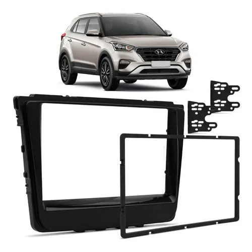 Moldura De Painel Hyundai Creta 17 18 2 Din Black Piano Foto 1