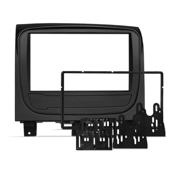 Moldura Do Painel 2 Din Fiat Palio Way 2014 2015 Preto Foto 1