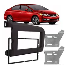Moldura Do Painel 2 Din Honda Civic 2012 2013 2014 Preta Foto  mini 1