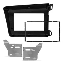 Moldura Do Painel 2 Din Honda Civic 2012 2013 2014 Preta Foto mini 4