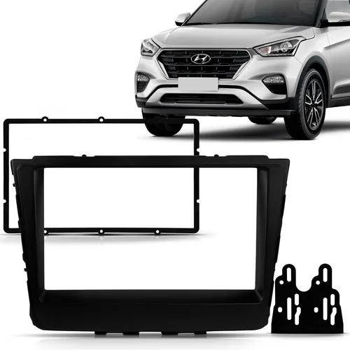 Moldura Dvd 2 Din Creta 2016 2017 2018 2019 Preto Foto 1