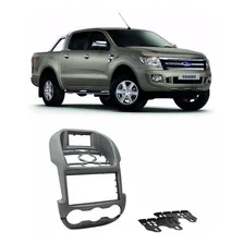 Moldura Dvd 2 Din Ford Ranger 2012 A 2015 Grafite Escuro Foto mini 1