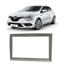 Moldura Dvd 2 Din Megane Grand Tour 06 A 2012 Suporte Preto Cor Prata Foto mini 4