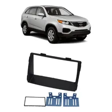 Moldura Dvd 2 Din Multimidia Kia Sorento 2010 A 2012 Preta Foto  mini 1