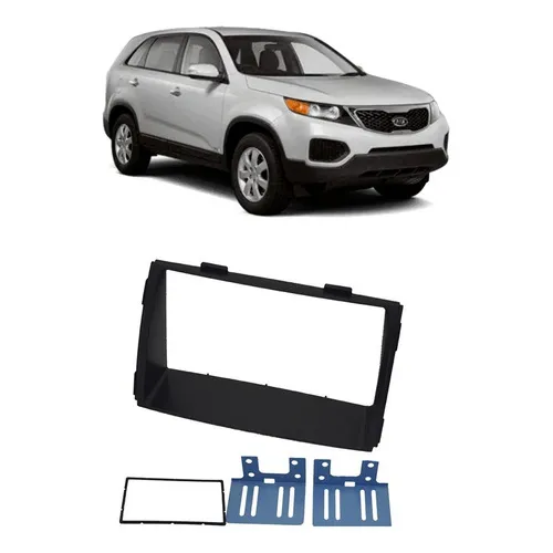 Moldura Dvd 2 Din Multimidia Kia Sorento 2010 A 2012 Preta Foto 1