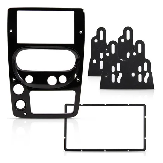 Moldura Dvd 2 Din Troller 09 10 11 12 13 Black Piano Foto 1
