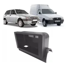 Moldura Dvd 2din Multimidia Mp5 Fiat Uno Mille Fiorino Cinza Foto mini 1