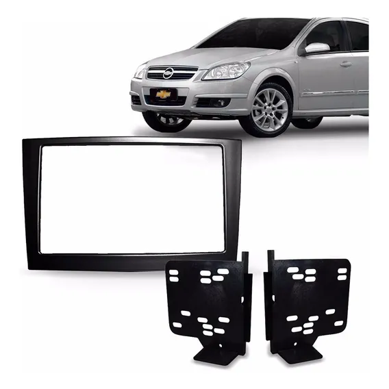 Moldura Dvd 2din Vectra Corsa Montana Meriva - Preto Foto 1