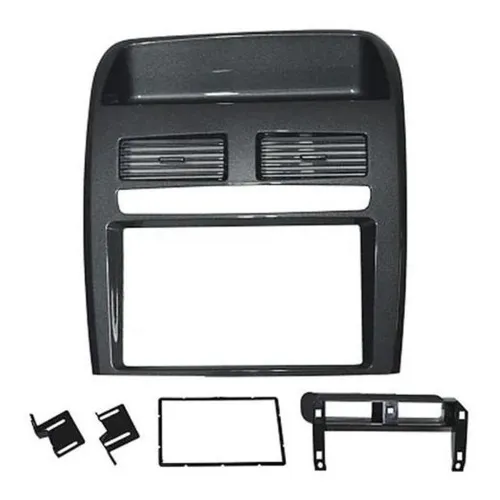 Moldura Dvd Painel 2 Din Fiat Linea 2008 A 2014 Grafite Foto 1