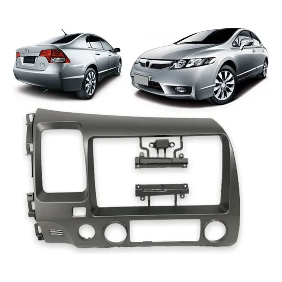 Moldura Honda Civic 2 Din 9 Polegadas Grafite 2007 A 2011 Foto 1