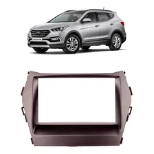 Moldura Hyundai Santa Fé 2 Din 2014 - 2019 Jp/ch Preto Foto mini 1